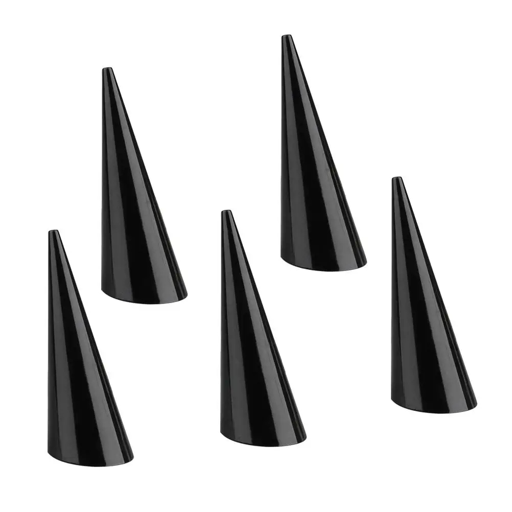 5Pcs Acrylic Ring Holder Smooth Flat Cut Jewelry Display For Retail Store Craft Show Easy To Use Stable Table