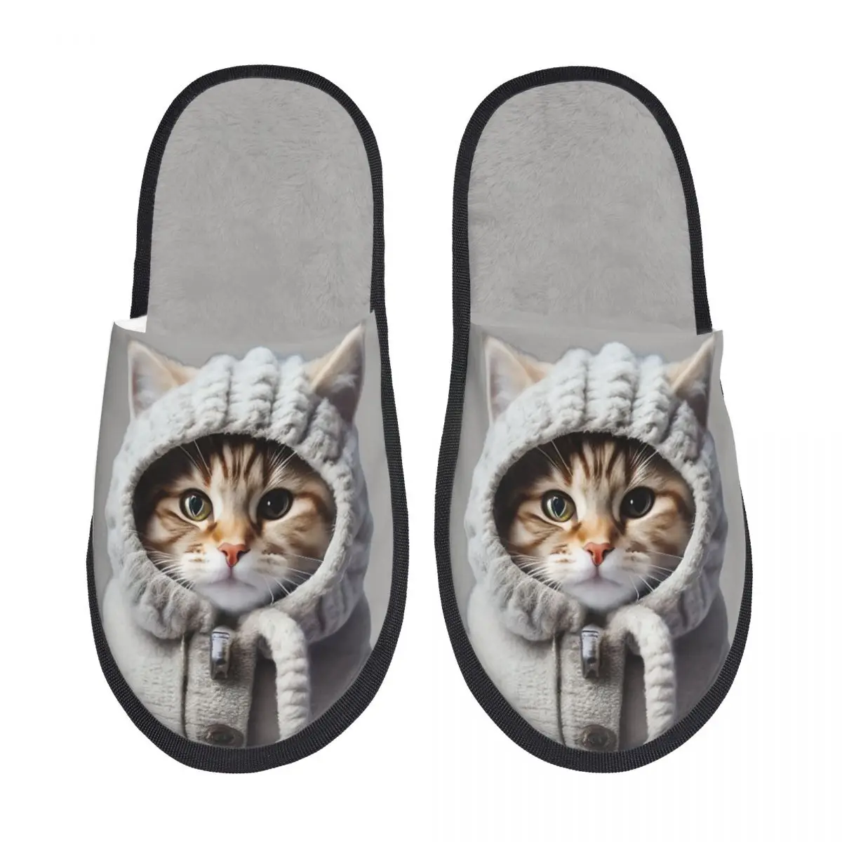 

Custom Cute Cat Guest Slippers for Bathroom Women House Slipper
