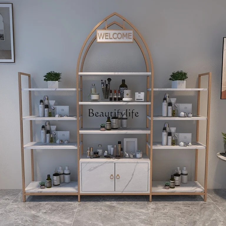 Beauty Salon Display Cabinet Cosmetics Shelf Skin Care Products Barber Shop