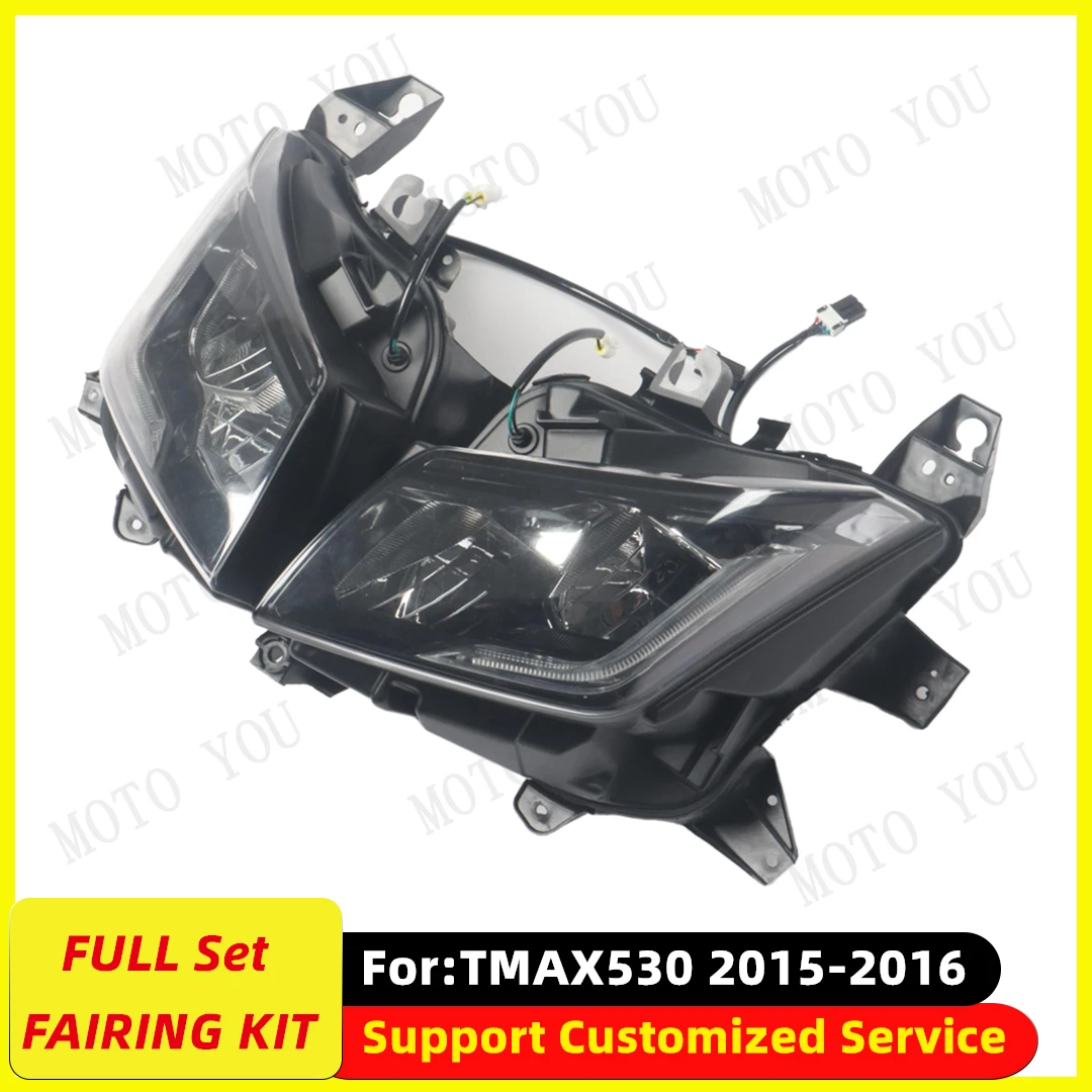 

For YAMAHA 2015 2016 TMAX 530 Headlight T-MAX 530 Motorcycle Front Headlamp Assembly 15-16 T MAX T-MAX530 Head Light Lamp