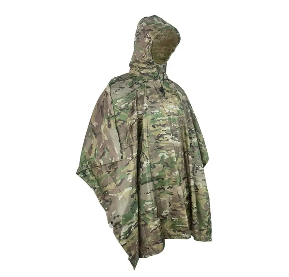 Outdoor Raincoat Camouflage Raincoat Raincoat Hiking Supplies Three-In-One Cloak Cape Canopy Split