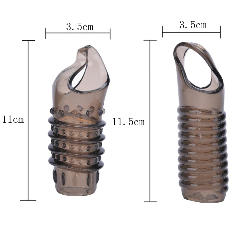 Silicone Penis Rings Cock Extender Delay Ejaculation Clit Stimulation Adults Supplies Linen Nozzle Sleeve Penis Sex Toys For Men