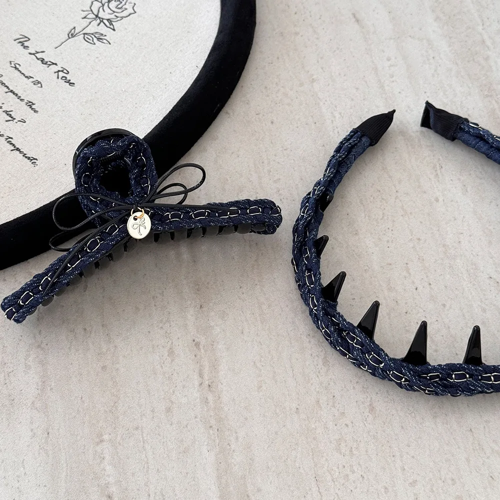 

Korean hair bow grab clip For girl women headband fascinator Headdress Designer vintage Hoops 2025 popular kpop leading fashion