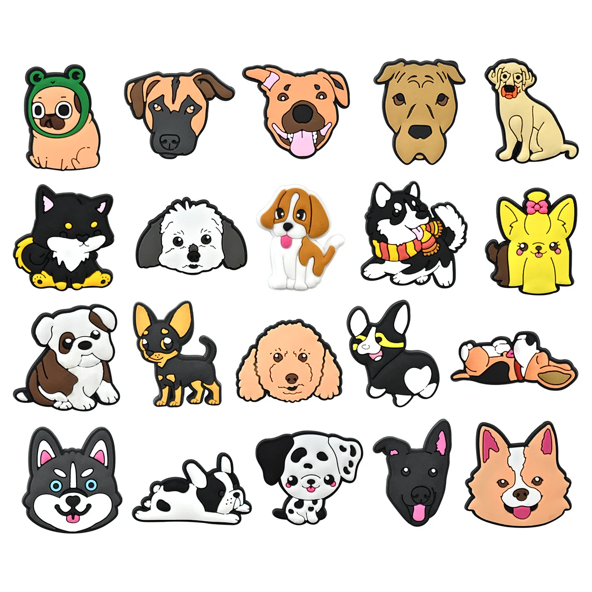 

Cartoon puppy, small PVC soft rubber patch accessory, children's hair clip, hair accessory, cute bookmark, Diy accessory