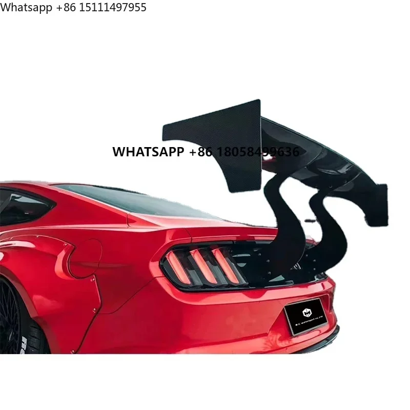 

Carbon Fiber Rear Spoiler Wing Roof Wing RO BOTs Craftsmrn Style Car Accessories Body Kit for Mustang