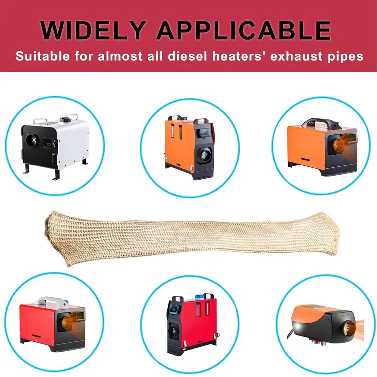 Pipe Insulation Wrap Insulation Fireproof Shield Car Hose Heat Protection Sleeve For Automotive Vehicle Sedan Van SUV Motorcycle