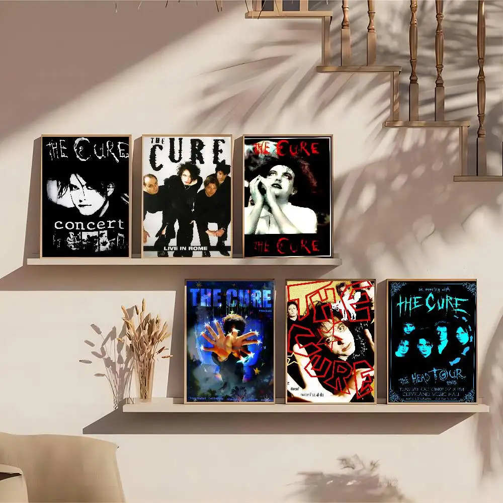 singer band The C-Cure vintage Anime Posters Sticky Waterproof Paper Sticker Coffee House Bar Kawaii Room Decor