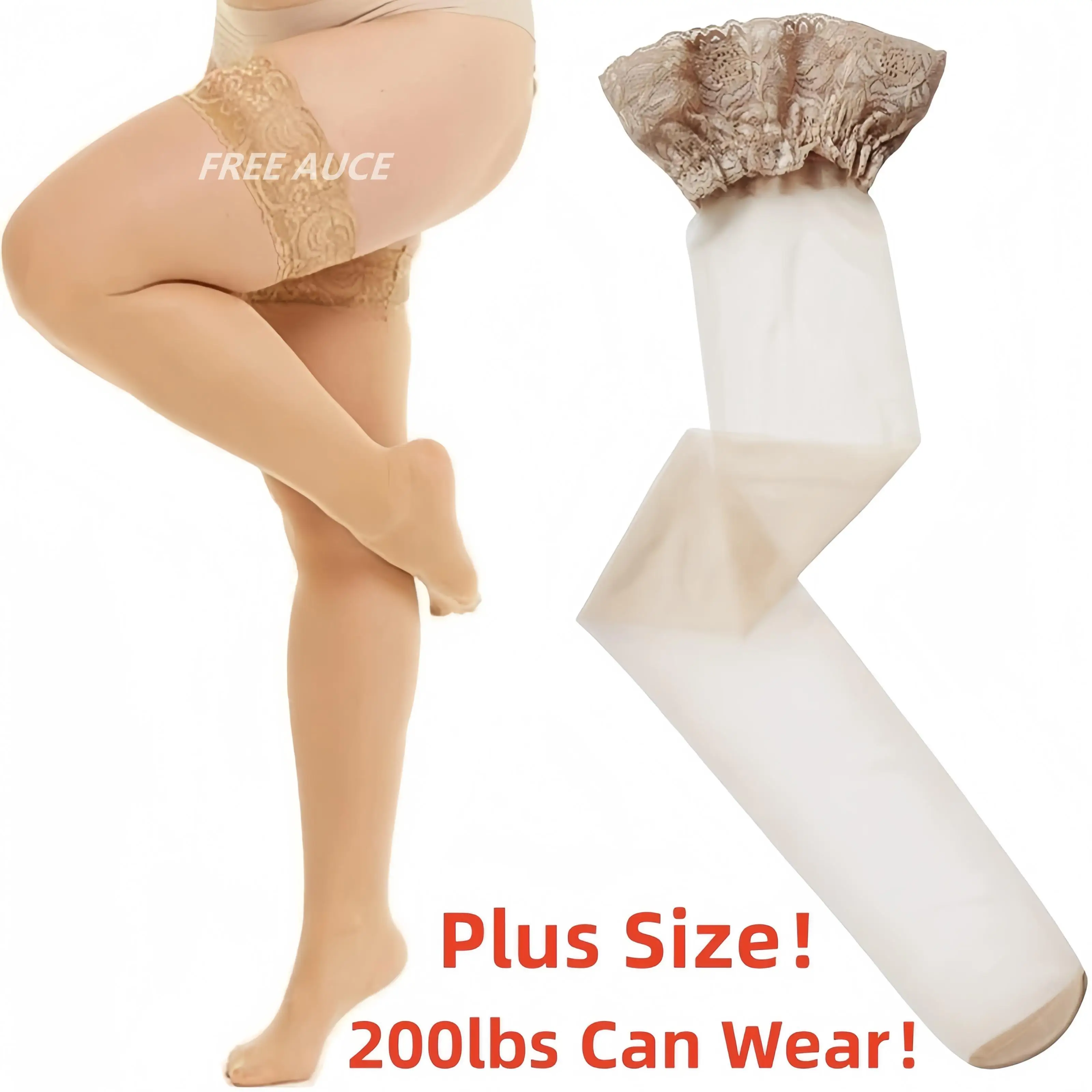 Stockings Sexy Women Plus Size XXXL Nylon Stocking Sheer Thin Pantyhose Woman Panty-hose