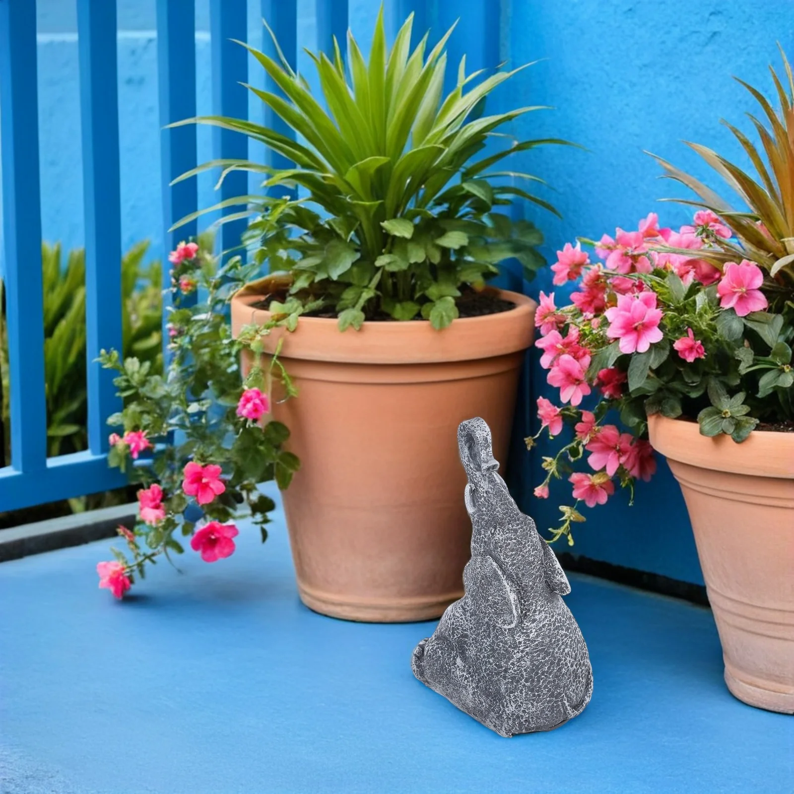 Elephant Storage Box Outdoor Resin Hidden Key Holder Waterproof Anti-Theft Garden Decorative Safe Fake Stone Key Hider For