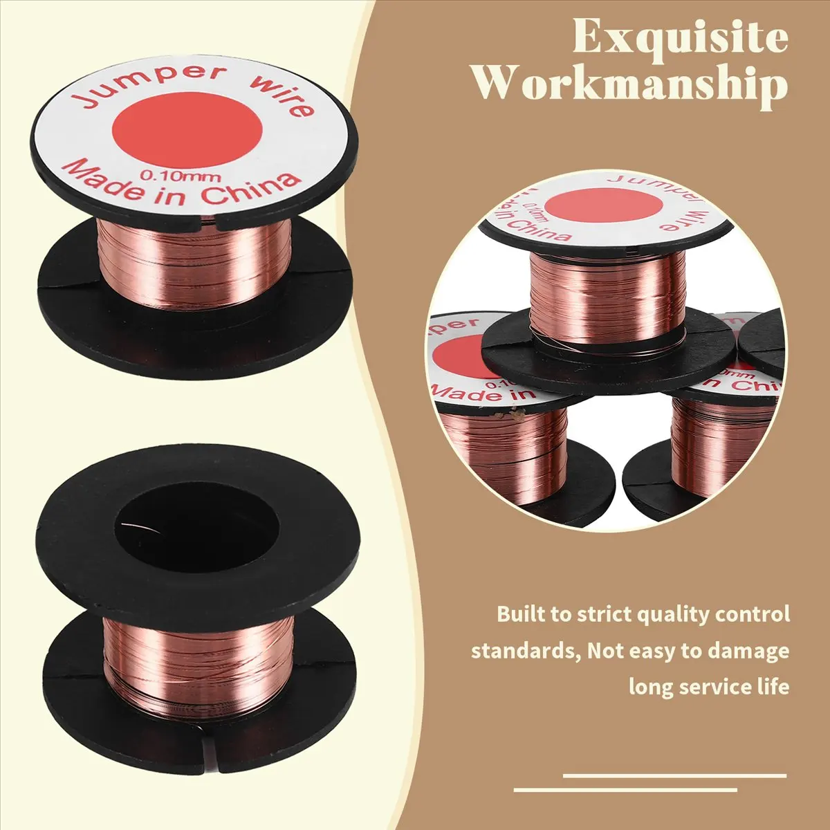 

5 Pcs 0.1mm Diameter Copper Soldering Solder Enamelled Reel Wire Main in Car Light