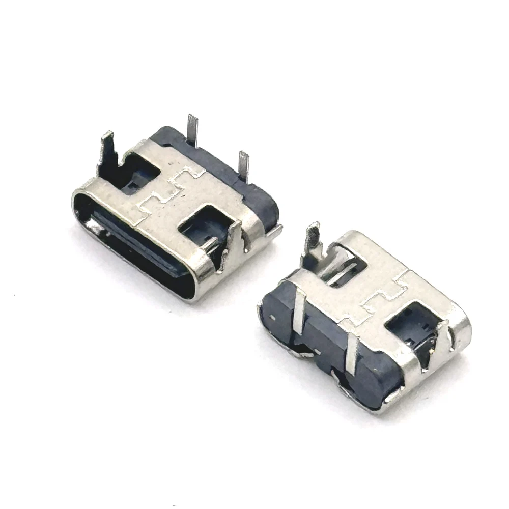 4 pines tipo C horizontal 90 °   Placa enchufable Conector enchufable hembra USB tipo C de carga rápida