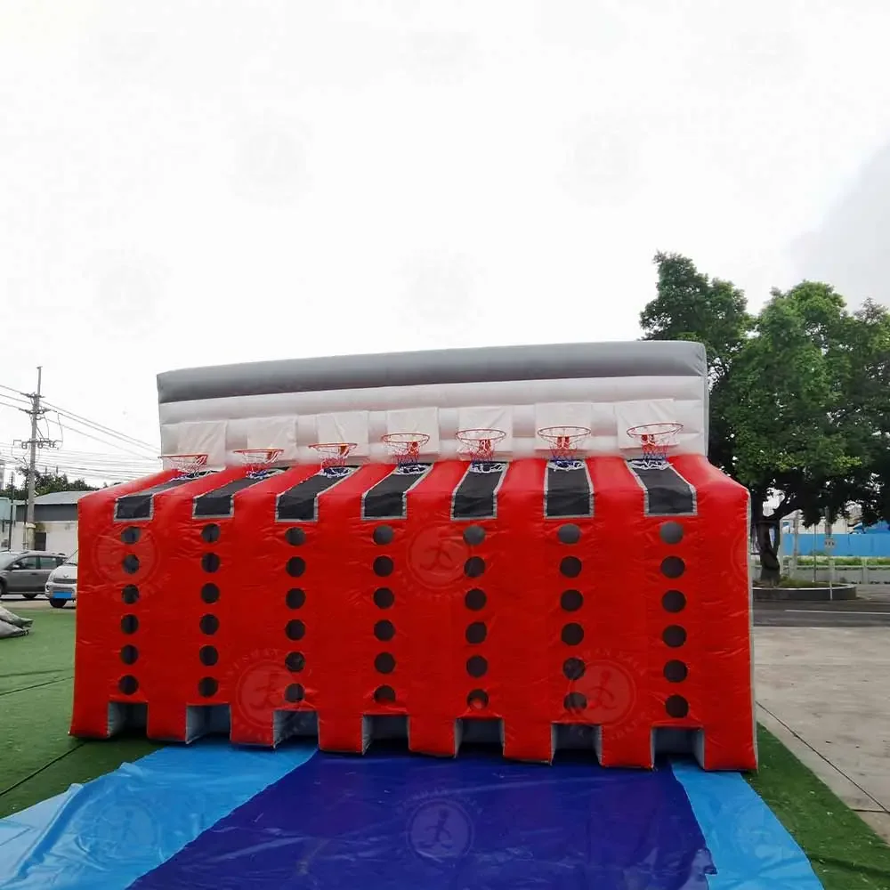 Inflatable Basketball Game, Connect 4 Hoop, Carnival Games for Kids, Party Events, Interactive Outdoor Fun