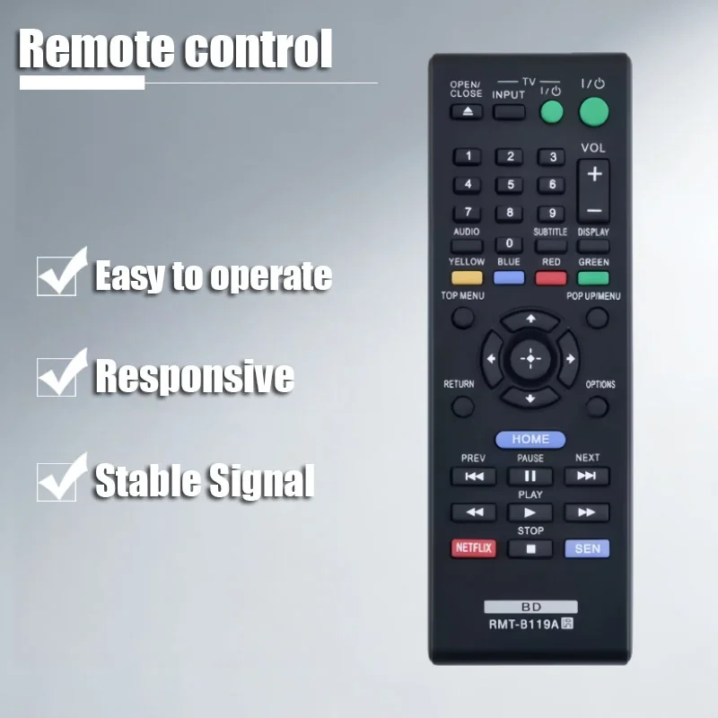 

Electronexus-RMT-B119A Remote Control For Sony Blu-Ray Disc DVD Player BDP-BX59 BDP-S390 BDP-S590 BDP-BX110 BDP-S1100 BDP-S3100