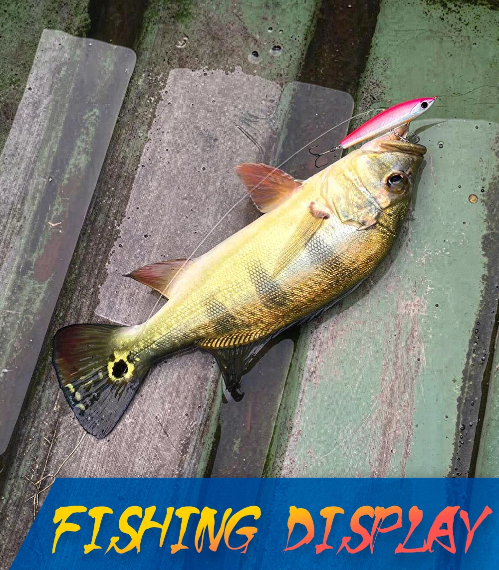 Hunthouse 4 Stück Roter Teufel Topwater Pencil Köder Schwimmender Harter Stickbait 75mm 6g Künstlicher Angelköder für Barsch Hecht Süßwasser – Detail 10
