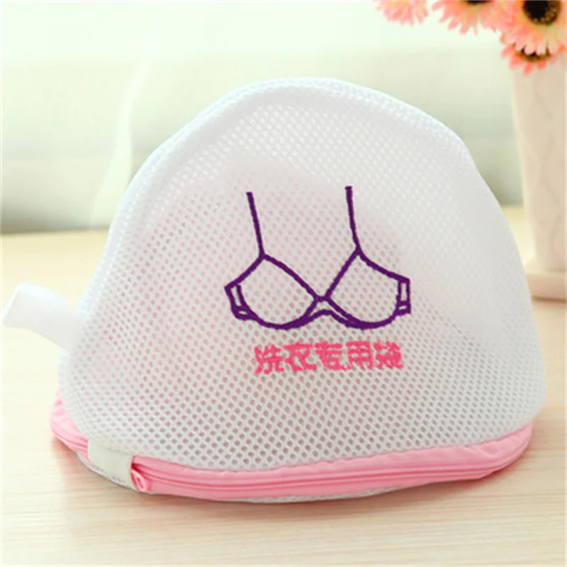 Fine Mesh Embroidered Bra Lingerie Underwear Dirty Clothes Laundry Bags Washing Machine Washable Clean Mesh Laundry Basket Bag