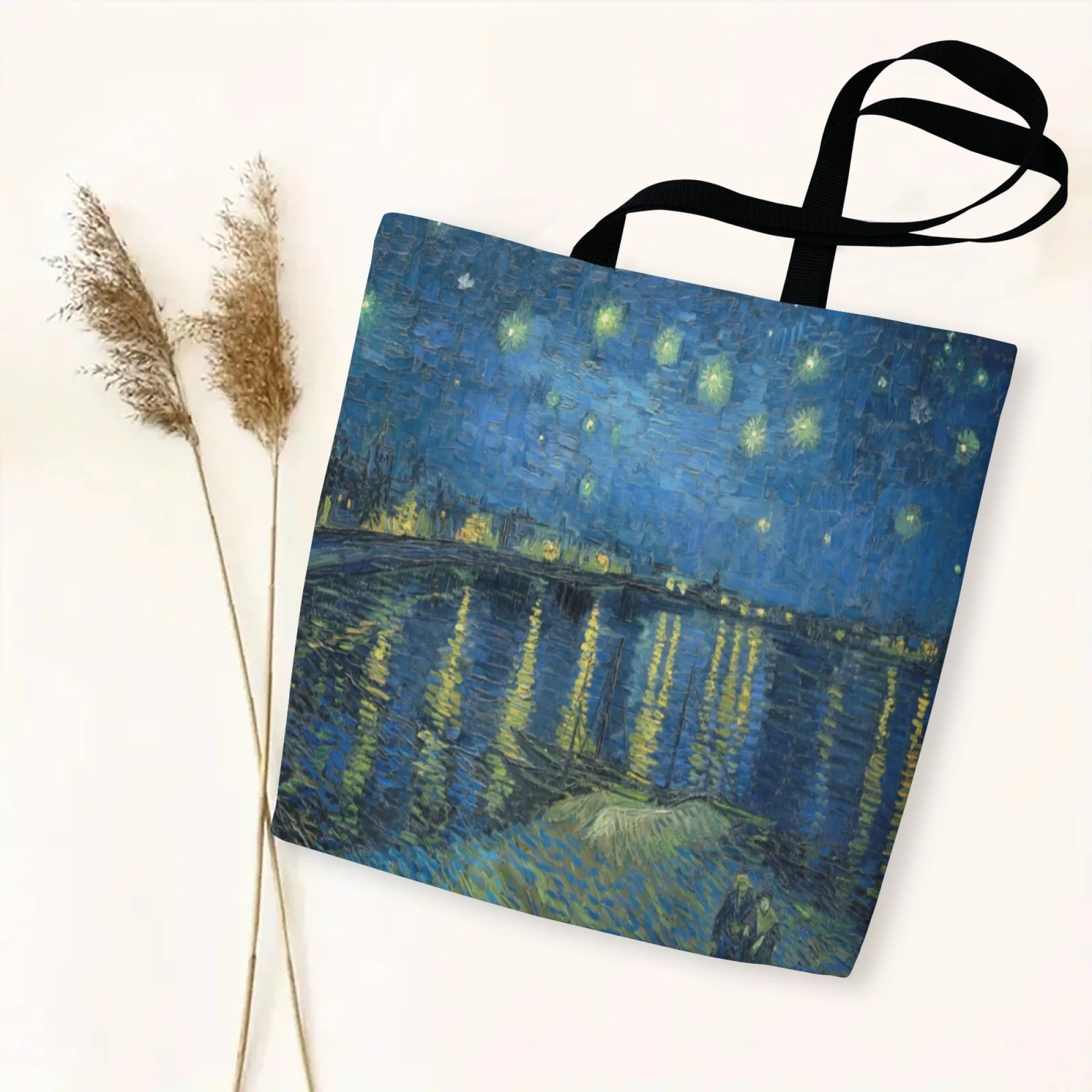 

Vincent Van Gogh Capacious Tote Bag Casual Portable Shoulder Bag Lightweight Shopping Bag Big Reusable Canvas Bag Gift for Girls