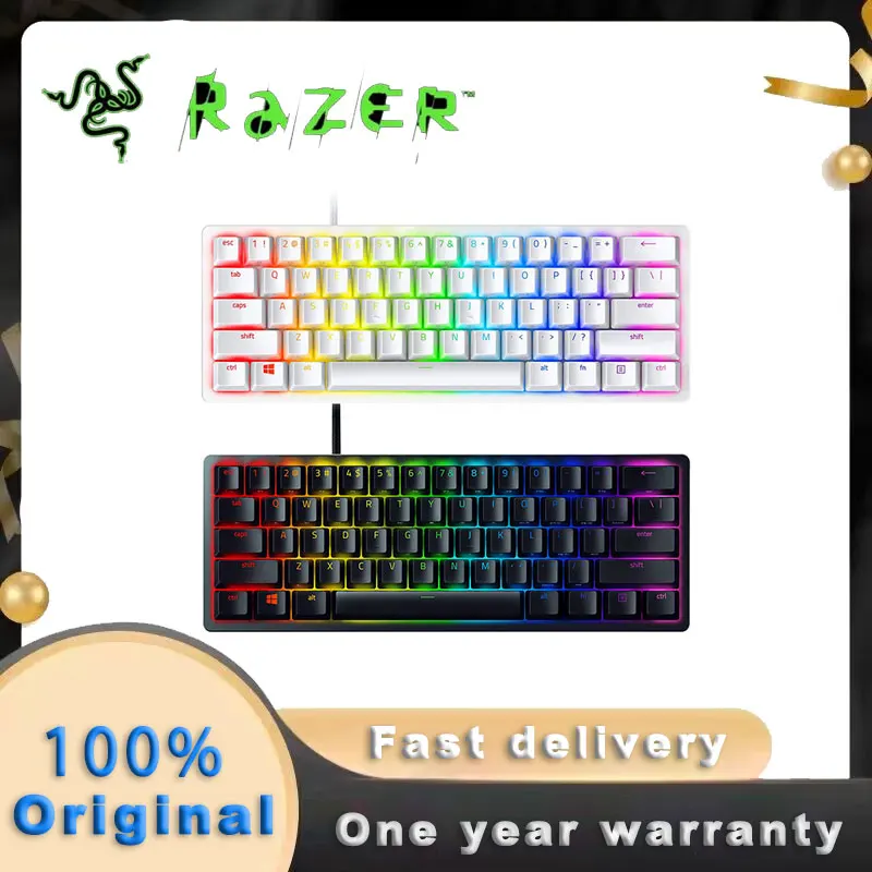 Razer Huntsman Mini 60% Gaming Keyboard Fast Keyboard Switches  Linear Optical Switches PBT Keycaps Onboard Memory