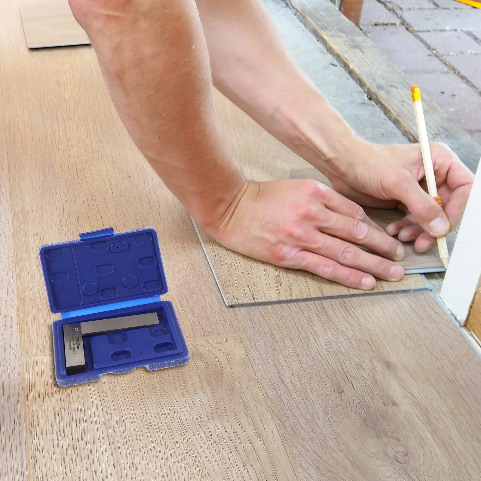 

Carpentry Tools Wide Base Right Angle Ruler 90 Degrees Gauge Durable Carbon Steel Measurement DIY Professional Home Use
