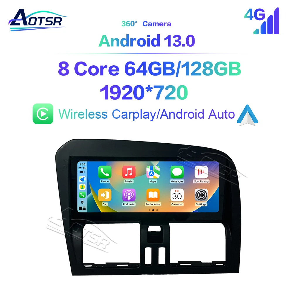 8.8''Android 13 For Volvo XC60 Original Car Style 2009-2017 Touch Car Screen Navigation Carplay Car Radio DSP Multimedia Player