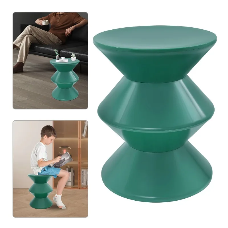 

High Quality Nordic Low Stool Stackable Sofa Side Table Round Stool for Children Small House Stool for Living Rooms Offices