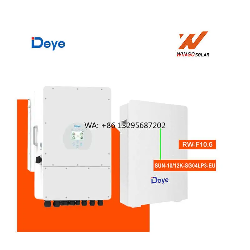 Deye Three Phase Hybrid Inverter SUN-10/12K-SG04LP3-EU 3-Phase Low Voltage Battery 51.2V 10kW 10kWh 12kW  208Ah Lithium Battery