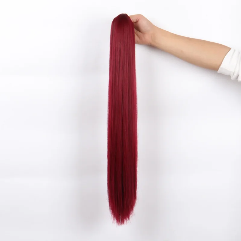 Ponytail Wig for Women Long Hair Claw Clip Long Straight High Ponytail Fluffy Natural Claw Clip Long Straight Hair Wigwig view 5
