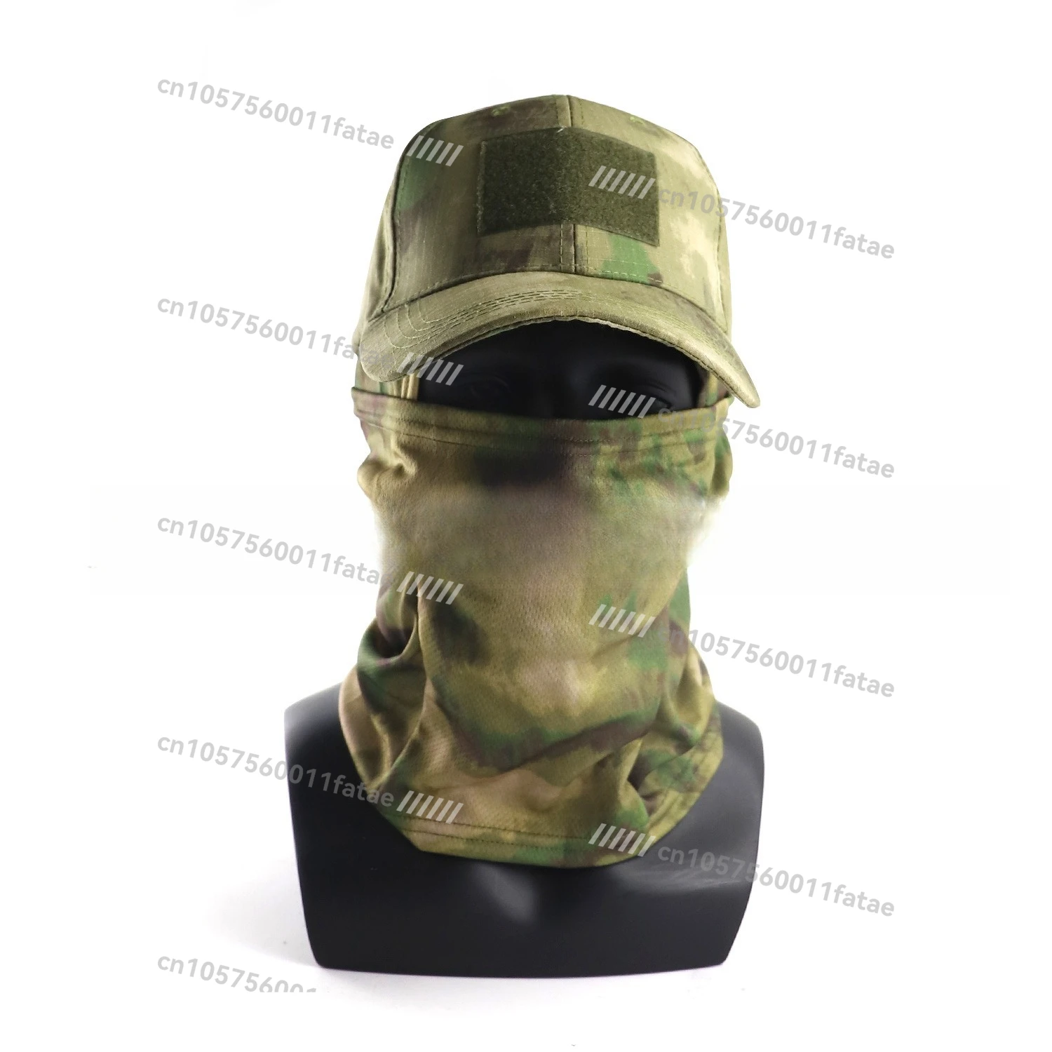Outdoor Camouflage Baseball Cap, Military Fan Tactical Sunscreen Mask Set, Fishing Cap
