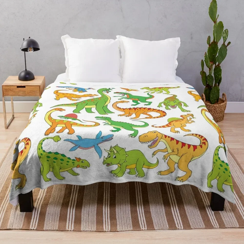 

Dinosaurs Throw Blanket Cute Plaid for babies Softest Blankets