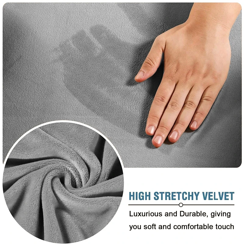 High Quality Velvet Stretch Sofa Cushion Cover for Living Room Couch Slipcover Furniture Protector Case Elastic Sofa Seat Covers