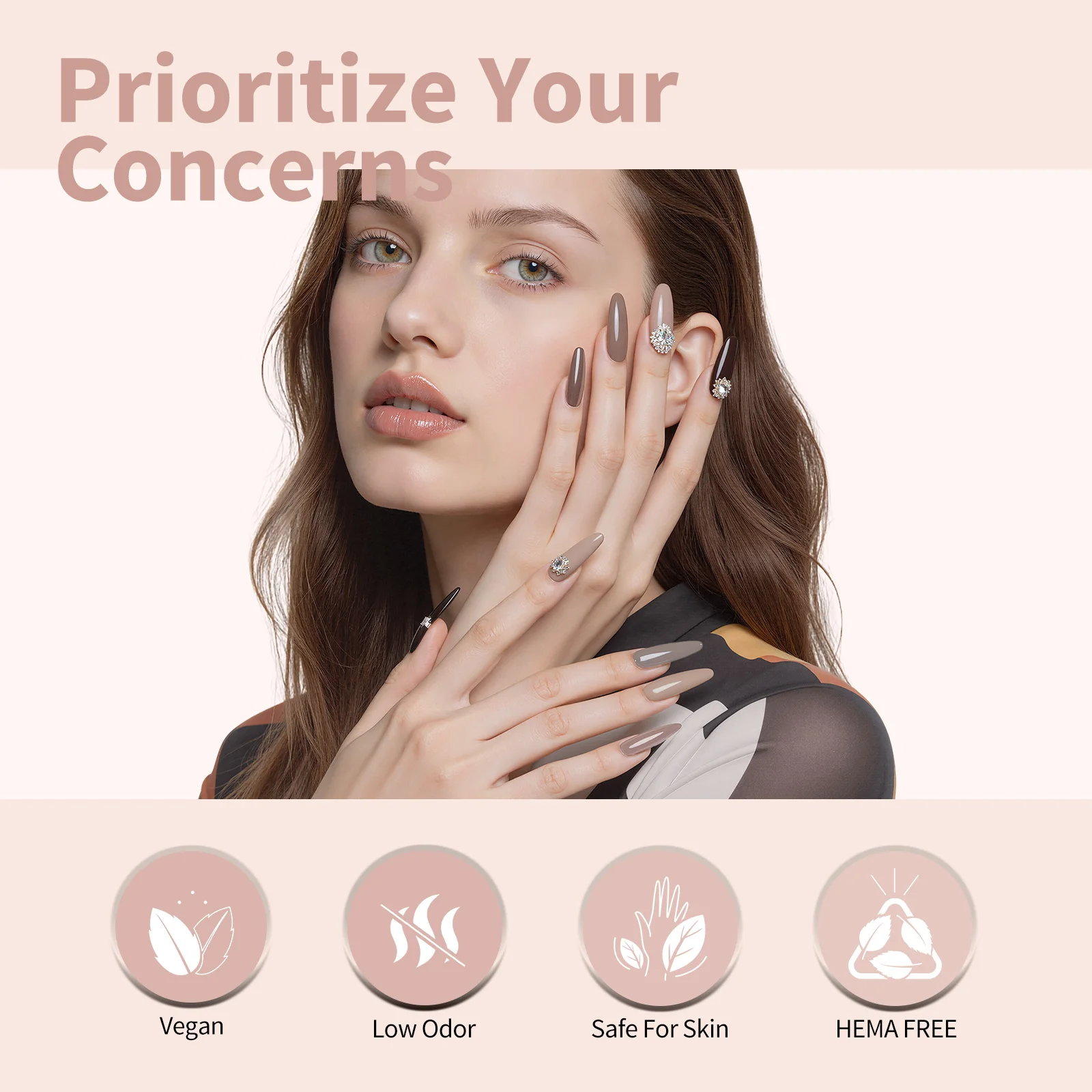 9ml*6 Stück CANNI TPO-FREIES Nagel-Gel-Lack-Set Nude Pink Farbe Soak-Off UV LED Gel Semi-Permanent Langanhaltende Maniküre DIY Gel-Set – Detail 5