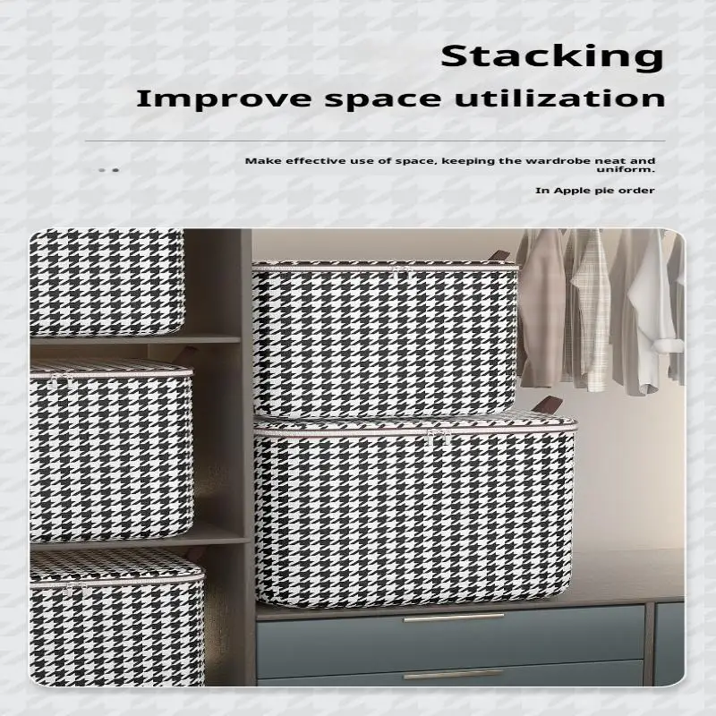 220L Big Size Clothes Storage Box With Cover Large Laundry Basket Organizer Bag For Baby Foldable
