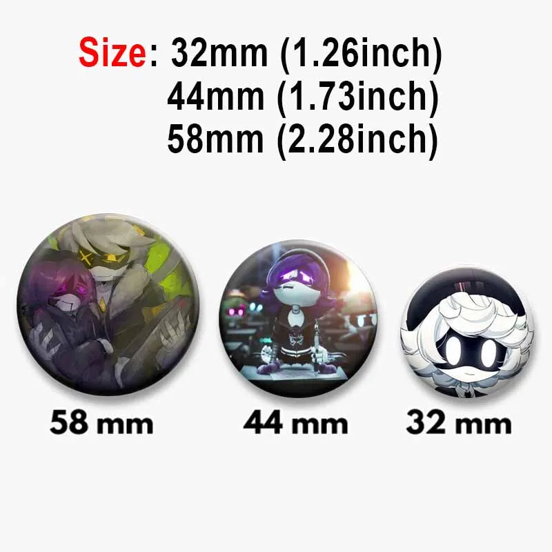 Anime Murder Drone Round Brooch Cartoon Figure Uzi X N Enamel Pins Funny Lapel Badge for Backpack Hat Accessories Jewelry Gifts