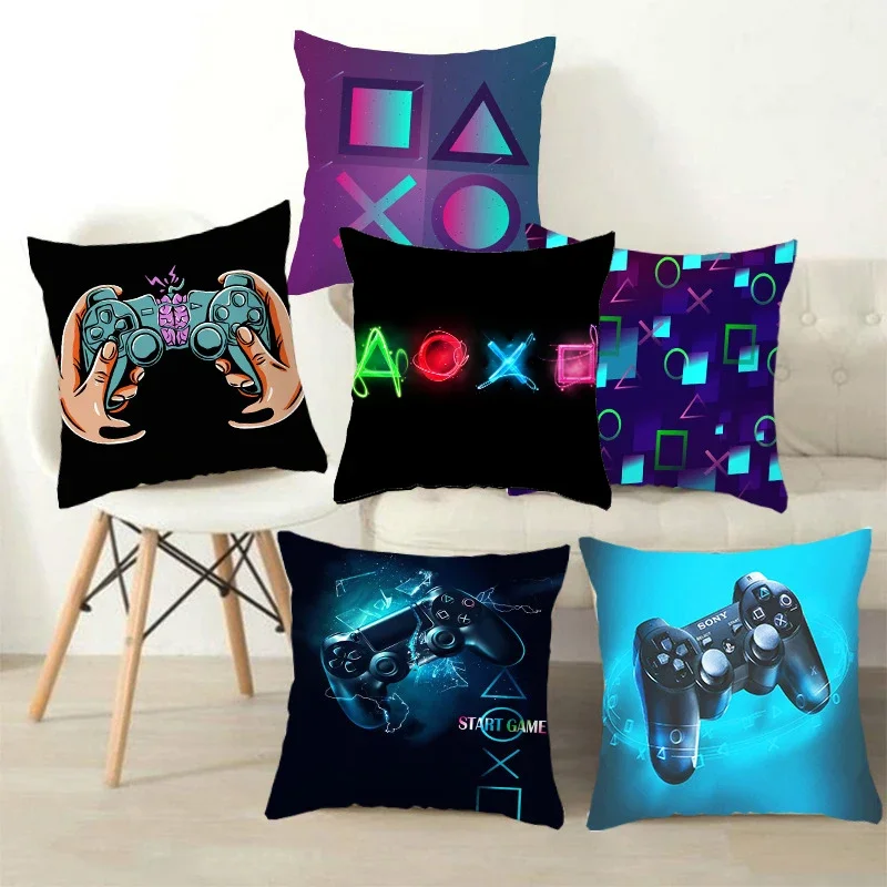 TV Game Fan Style Square Pillowcase Home Decor Cushion Cover Anime New Design Gamer Play Gamepad Printed