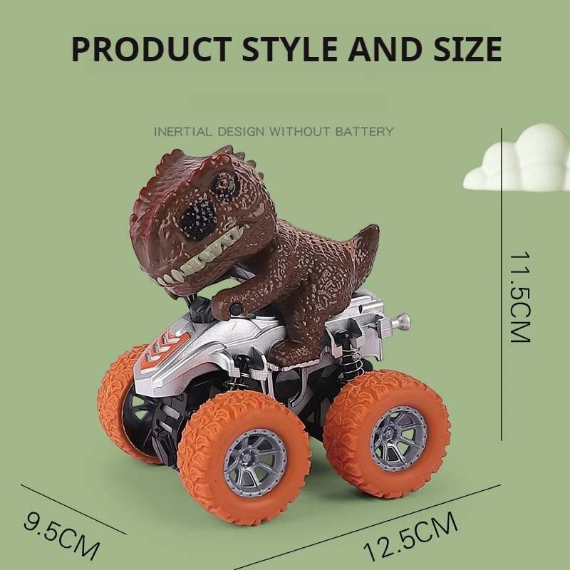 Kinder Traagheid Simulatie Dinosaurus Stunt Drive 4X4 Suv Monster Stunt Tyrannosaurus Rex Roterende Speelgoed Auto Jongen Speelgoed Verjaardagscadeau