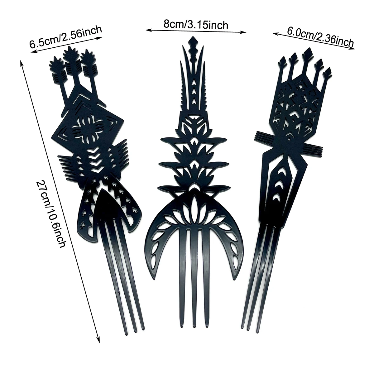 2024 New Traditional Combs Classic Tribal Design Men Women Hair Combs Black White Color Hair Clip For Samoan Tongan