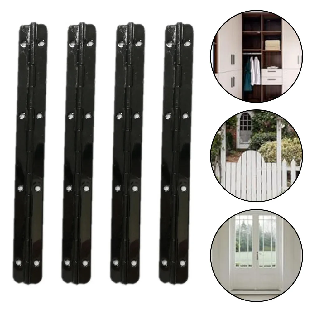 Compact Door Hinges Hinge Strap DIY Projects Easy Installation Elegant Black Finish Robust Support Versatile Applications