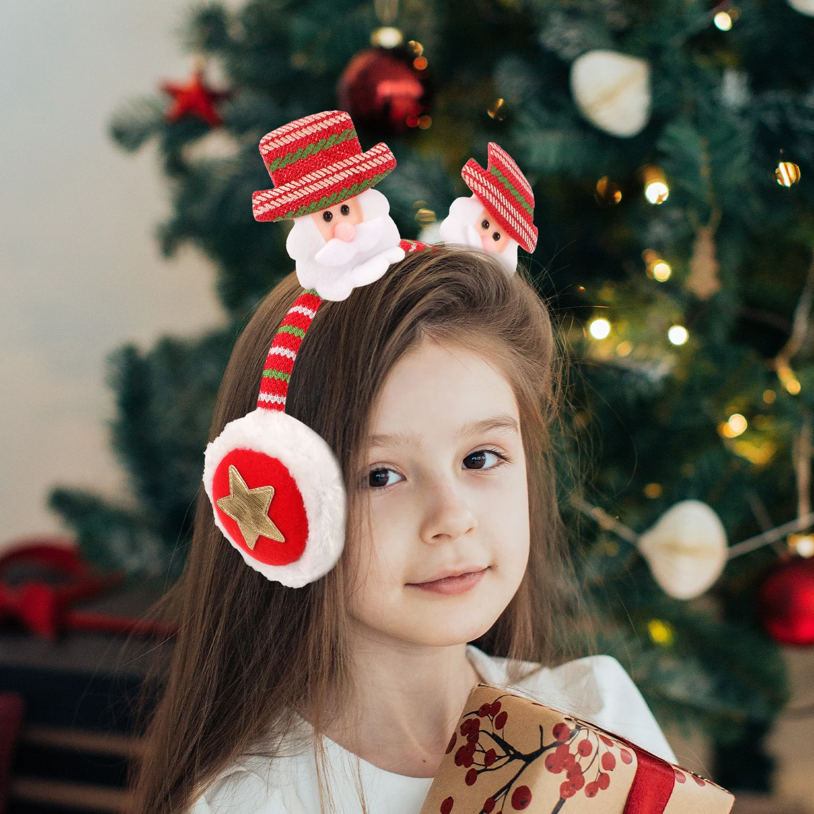 عيد الميلاد غطاء للأذنين عقال للنساء الشتاء الأذن دفئا الجلد ودية المشي لمسافات طويلة في الهواء الطلق التخييم هدية #2