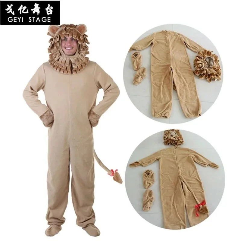 Sky06 Disfraces de Halloween para niños, disfraces de mago oz, puesta en escena, niños adultos con pelo largo, disfraz de leones para niños 66lU &