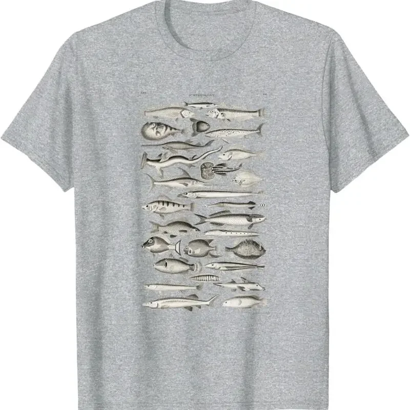 T-shirt Ichthyologie, histoire des poissons, art antique de la terre et de la mer