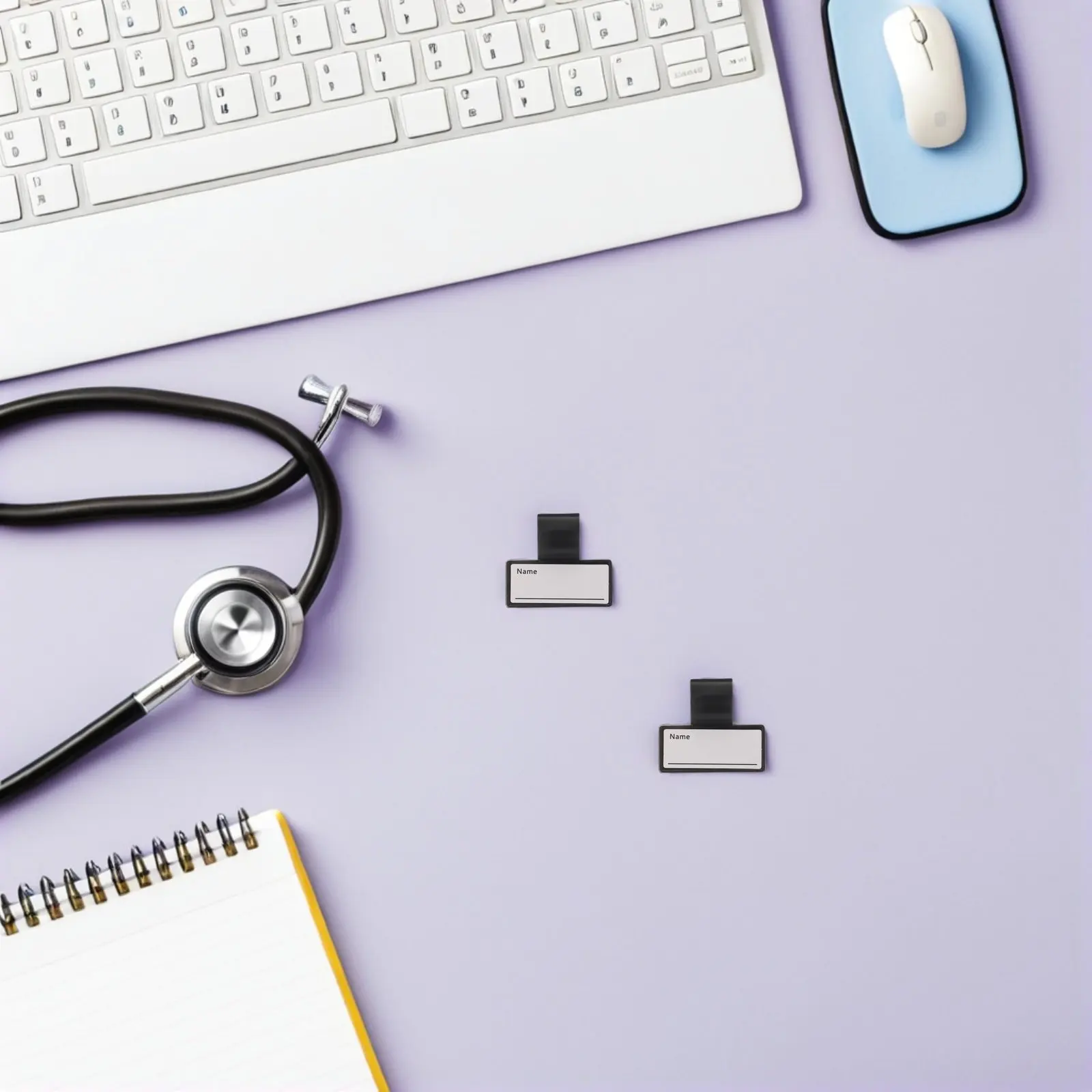 

20 шт. пластиковых идентификационных бейджей для стетоскопов, стильные идентификационные клипсы из АБС-пластика для медсестер, врачей и персонала