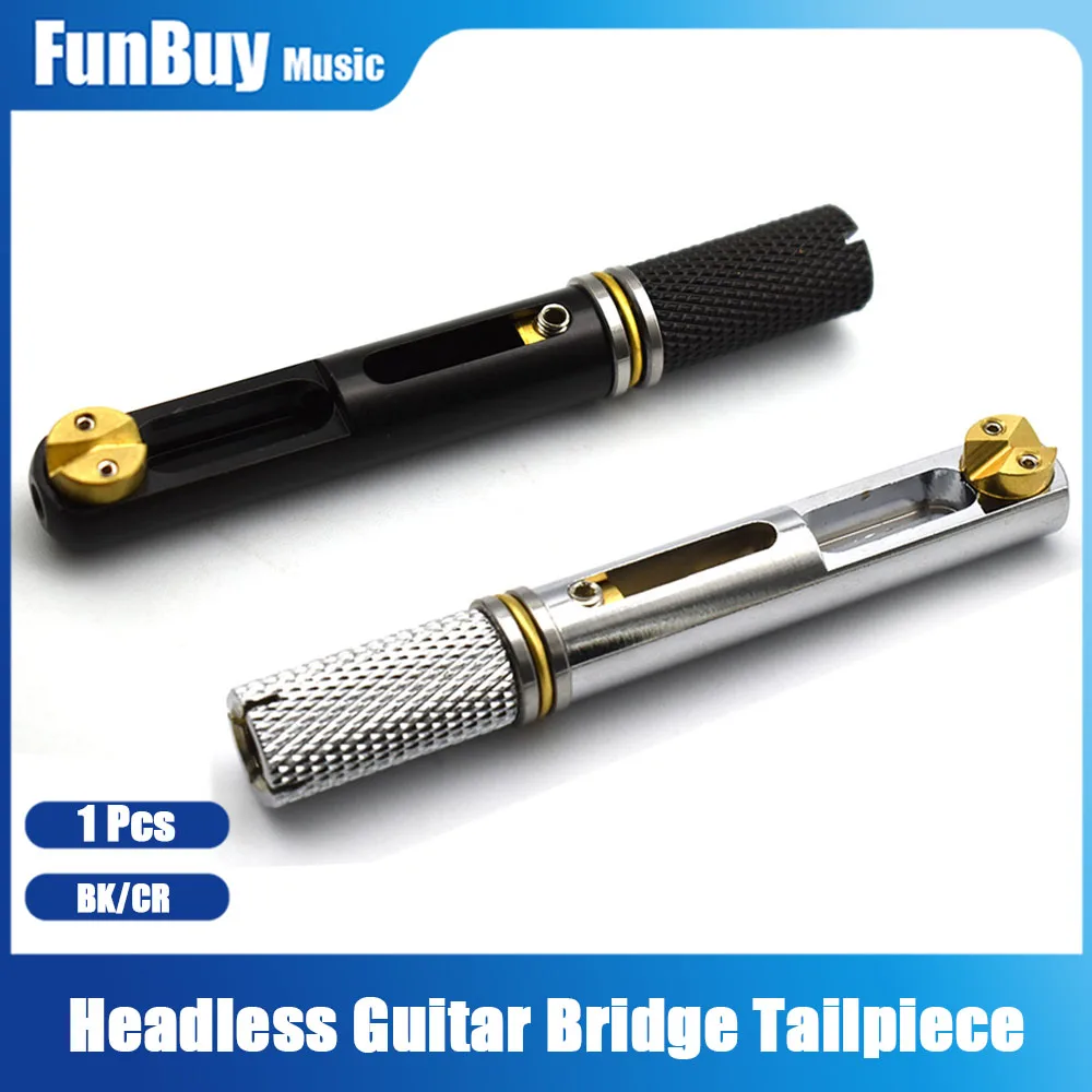 1set Headless Electric Guitar Bridge Tailpiece with Nut and Wrench Strings Botton Lock for Electric Guitar  parts