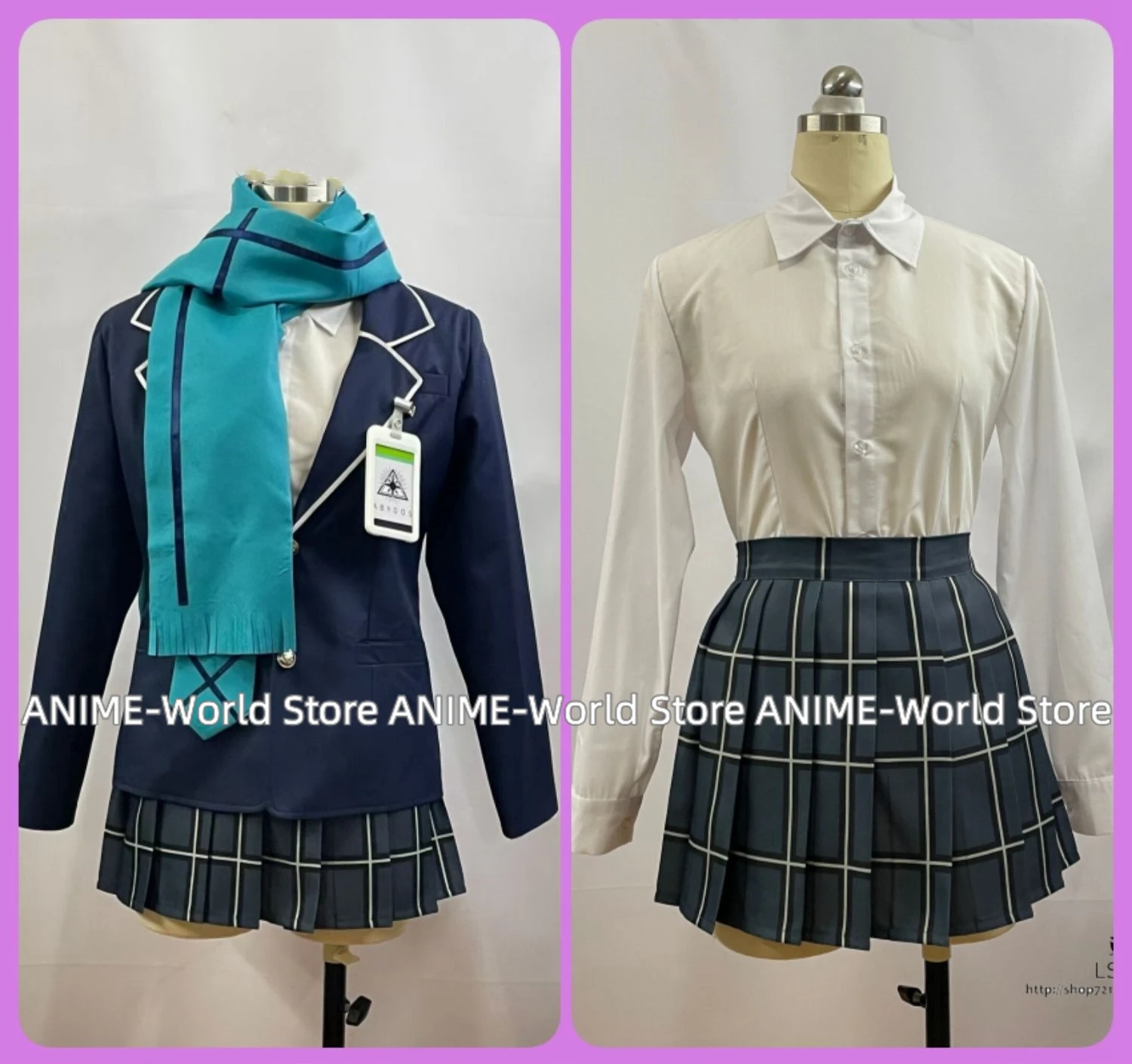 Game Blue Archive Sunaokami Shiroko Cosplay Costume Japanese High School Uniform Christmas Halloween Headwear Wig Shoes Headwear