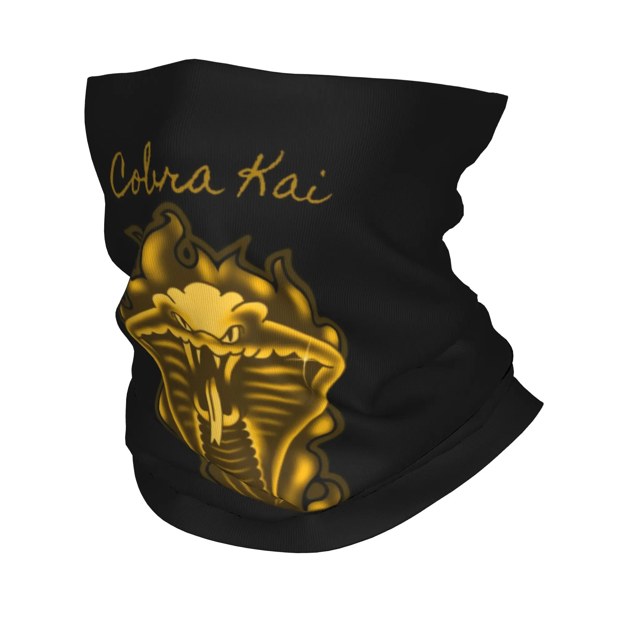 Зимняя повязка на голову и шею Custom Cobra Kai Fire для мужчин и женщин, для катания на лыжах и кемпинга, шарф-труба, бандана-гайтер с изображением персонажей из фильма «Дитя каратэ»