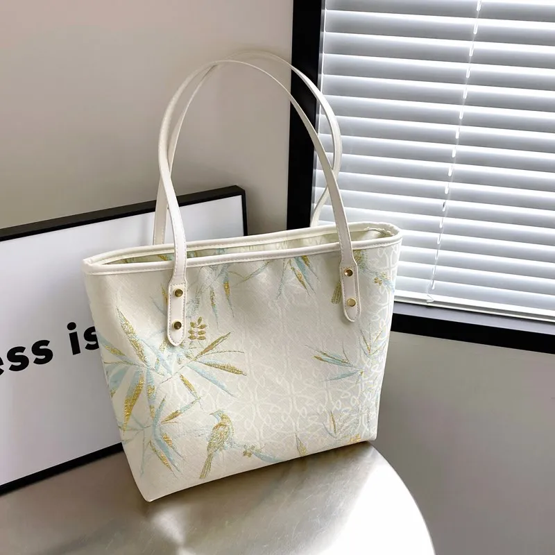 

Women Fashion Luxury Design Shopper Totes 2024 New Large-Capacity Cloth Chinese Style Handbag Grace Female Brand Top Handle Bags