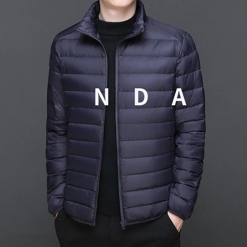 

Легкая тонкая синяя пуховая хлопковая куртка для мужчин с капюшоном, пара Sle, зимняя новинка Faion Ci Youth (3) с застежкой-молнией