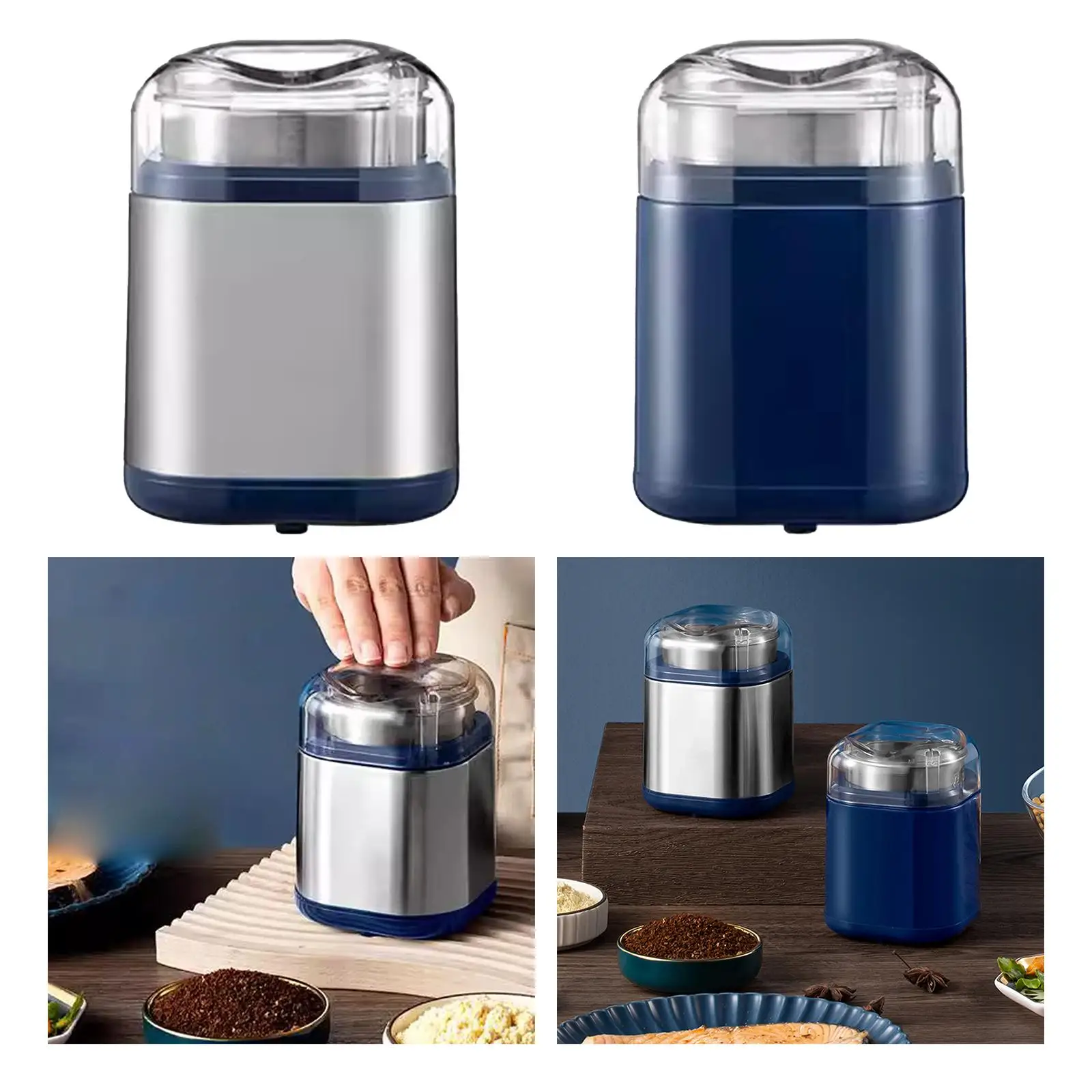 เครื่องบดสมุนไพรสแตนเลสสำหรับเมล็ดกาแฟเครื่องเทศไฟฟ้าและ penggiling Kopi ความเร็วสูงอะแดปเตอร์ข้าวโพดเครื่องมือทำครัว