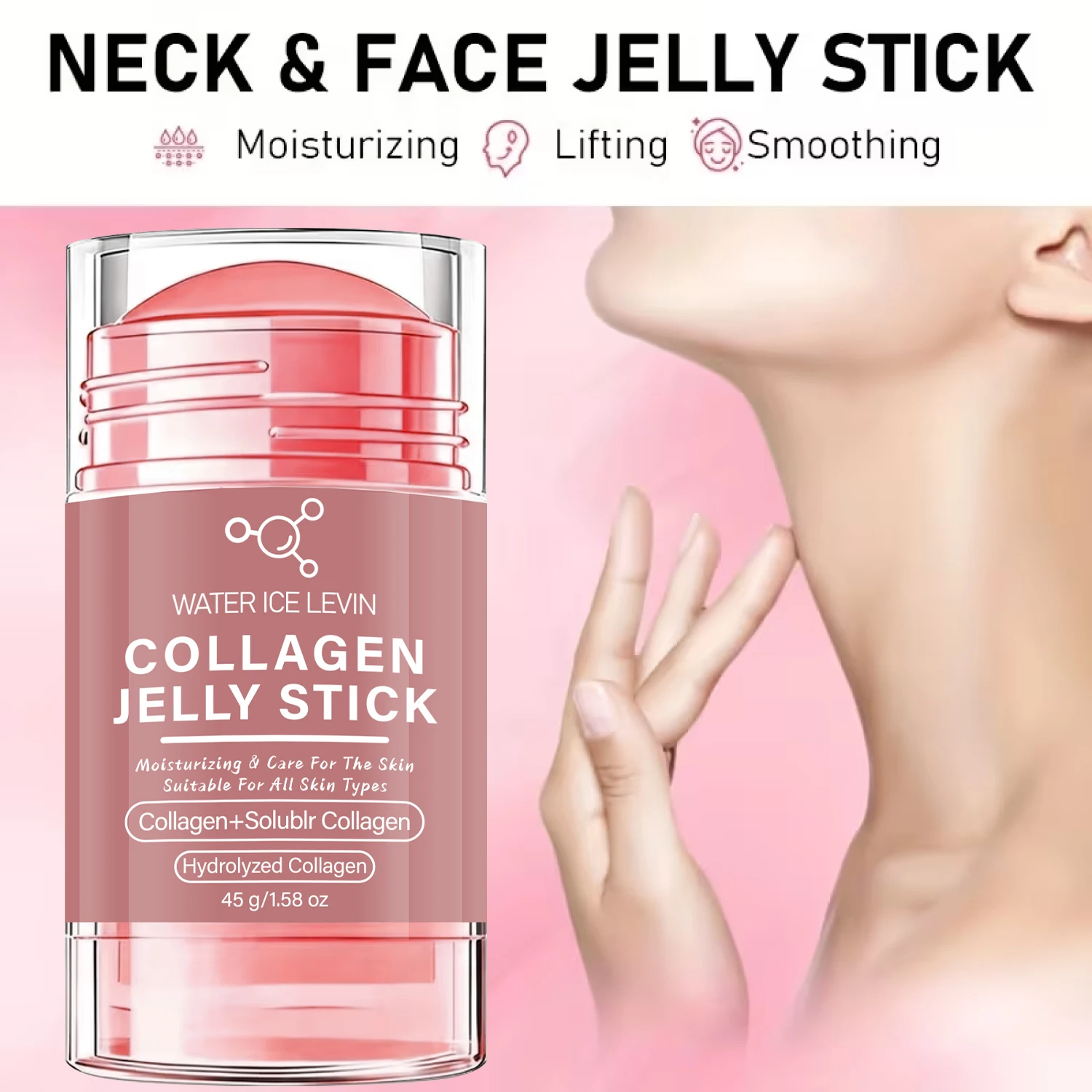 Collagen Jelly Stick with Hyaluronic Acid & Vitamin C Moisturizing Firming Skin Care Stick for All Skin Types 45g