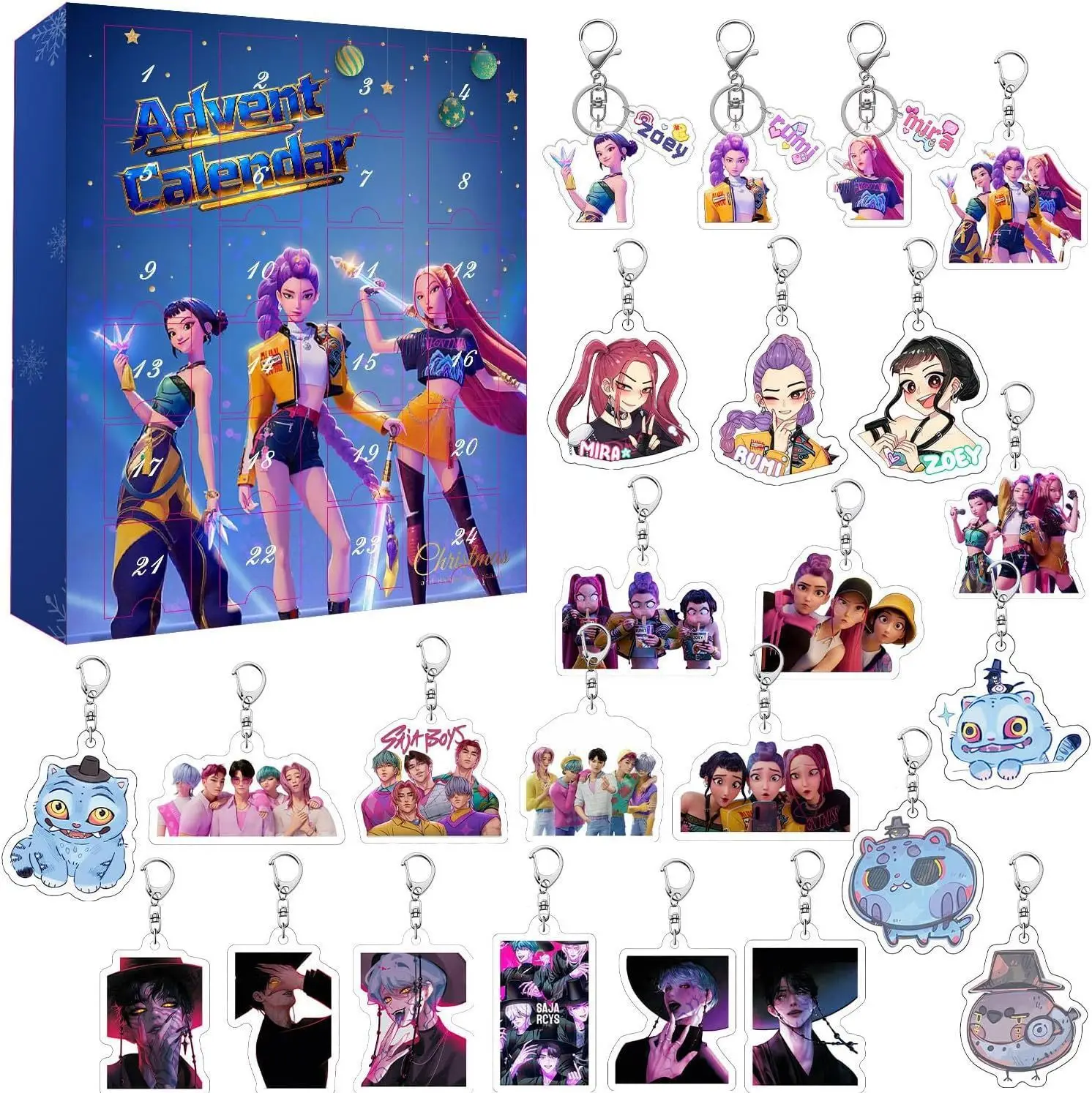 

KPOP Witch Hunter Group Advent Calendar Blind Box - Acrylic Keychain Charms, Kpop Merch for Christmas Countdown