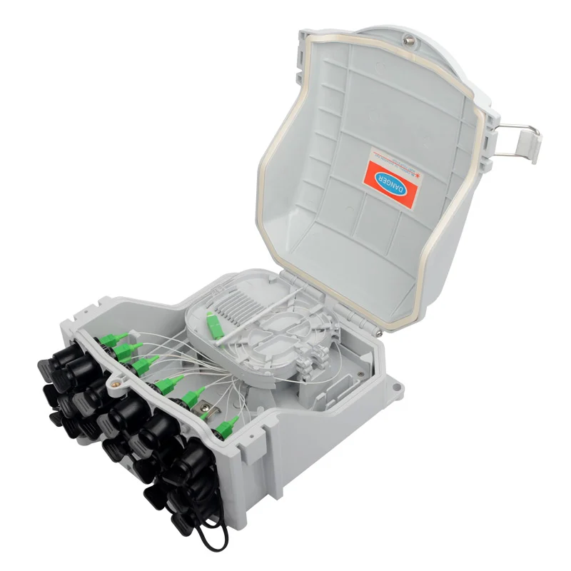 Waterproof PVC FTTH Fiber Optic Terminal Box 8 Cores with 1:4/8 Splitter Indoor/Outdoor Use FC/SC/LC