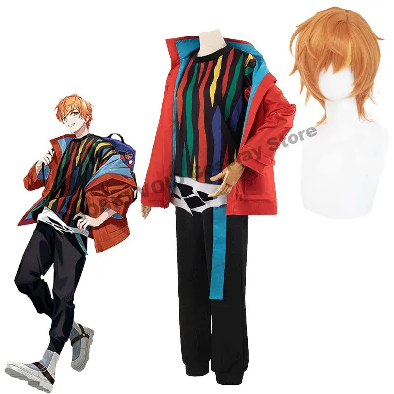 

Vivid BAD SQUAD Shinonome Akito Cosplay Costume PJSK VBS Akt Wig Anime Clothing Men And Women Size Virtual Idol Stage Dressing